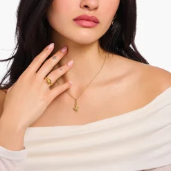 Best Kette mit Schlangen-Anhänger Tempting Romance vergoldet Damen Halsketten|18K Vergoldung - 925 Silber
