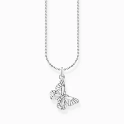 Fashion Kette mit Schmetterling-Anhänger Silber Damen Halsketten