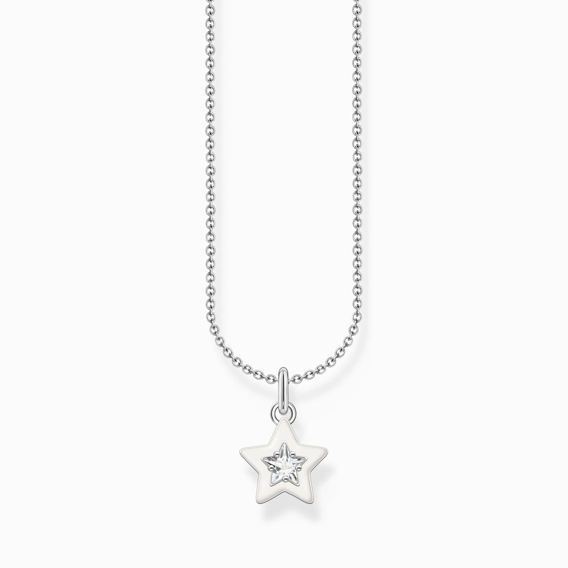 Hot Kette mit Stern-Anhänger Silber Damen Halsketten