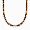 Clearance Kette mit Tigerauge-Beads Silber Damen Halsketten|Halsketten