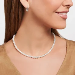 Clearance Kette Perlen silber Damen Halsketten