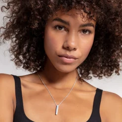 Outlet Kette Quader silber Damen Halsketten