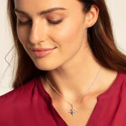 Cheap Kette Royalty Stern weiß Damen Halsketten