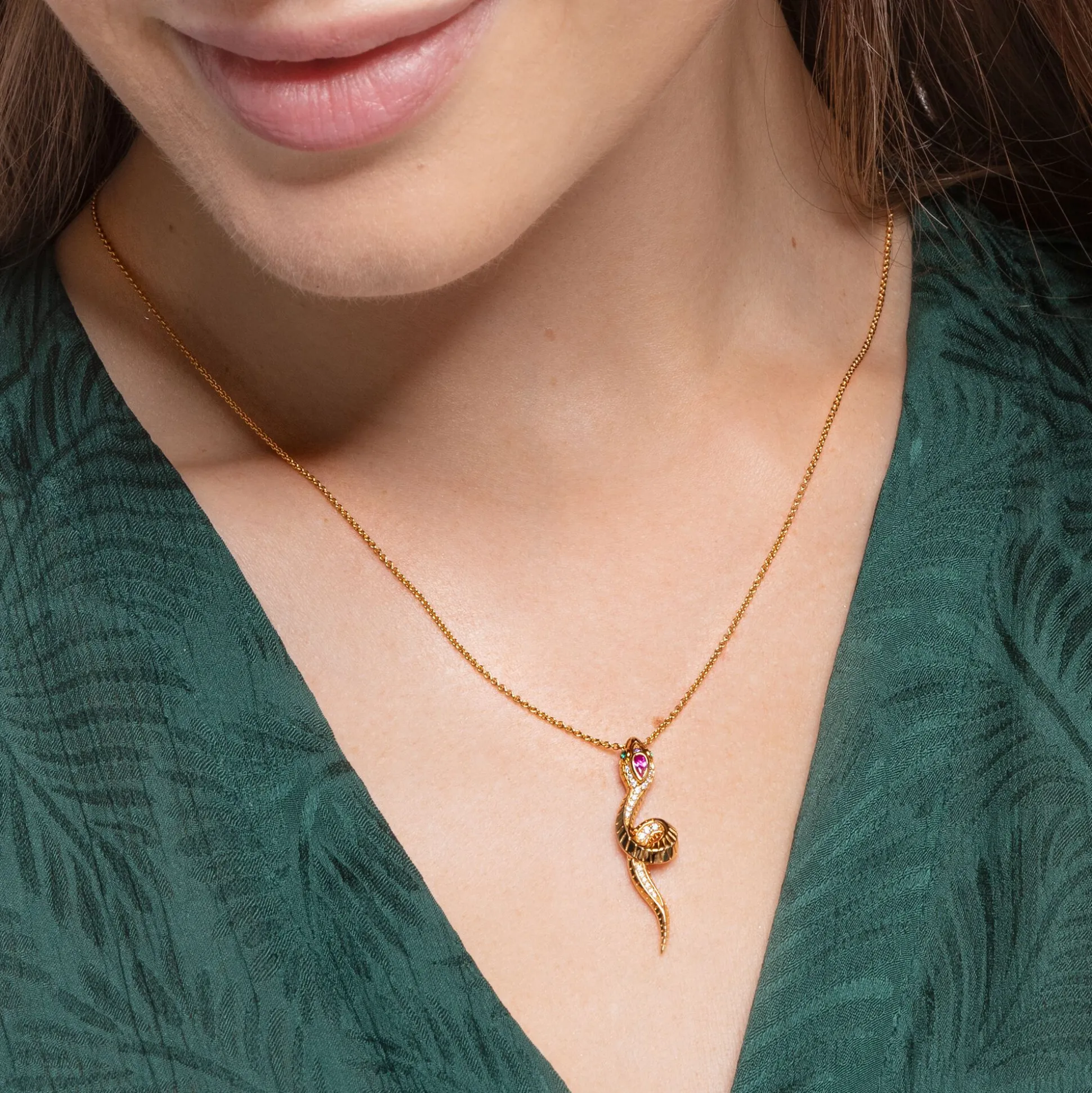 Best Kette Schlange gold Damen Halsketten