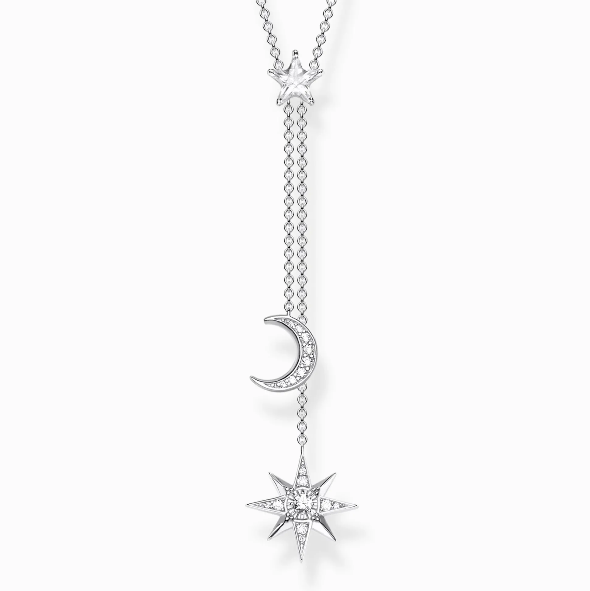 Shop Kette Stern und Mond silber Damen Halsketten