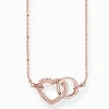 New Kette Together Forever Herz Damen Halsketten|18K Rosé-Vergoldung - 925 Silber