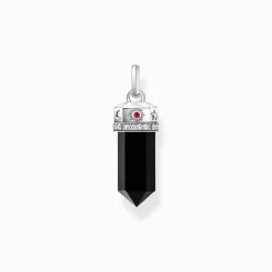 Fashion Kettenanhänger mit facettiertem Onyx Silber geschwärzt Damen Anhänger|925 Silber