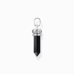 Fashion Kettenanhänger mit facettiertem Onyx Silber geschwärzt Damen Anhänger|925 Silber