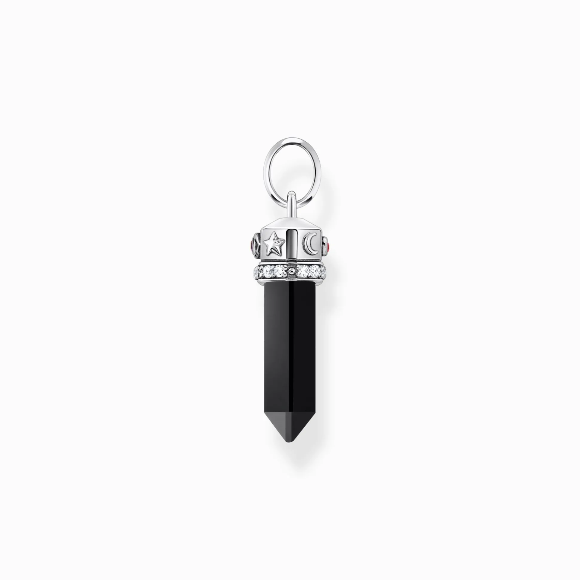 Fashion Kettenanhänger mit facettiertem Onyx Silber geschwärzt Damen Anhänger|925 Silber