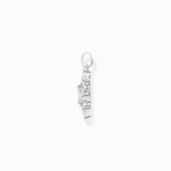 Fashion Kettenanhänger mit weißen Steinen Silber Damen Anhänger|925 Silber