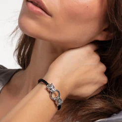 Flash Sale Lederarmband Tiger Damen Armbänder|925 Silber