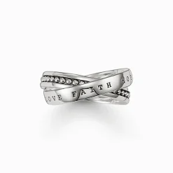 Store Mehrfachring Glaube, Liebe, Hoffnung Damen Ringe|Ringe
