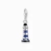 Outlet Member Charm-Anhänger blauer Leuchtturm Silber Damen Charms|Charms