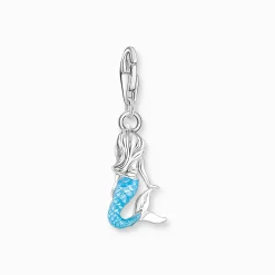 Store Member Charm-Anhänger türkisfarbene Meerjungfrau Silber Damen Charms|Charms