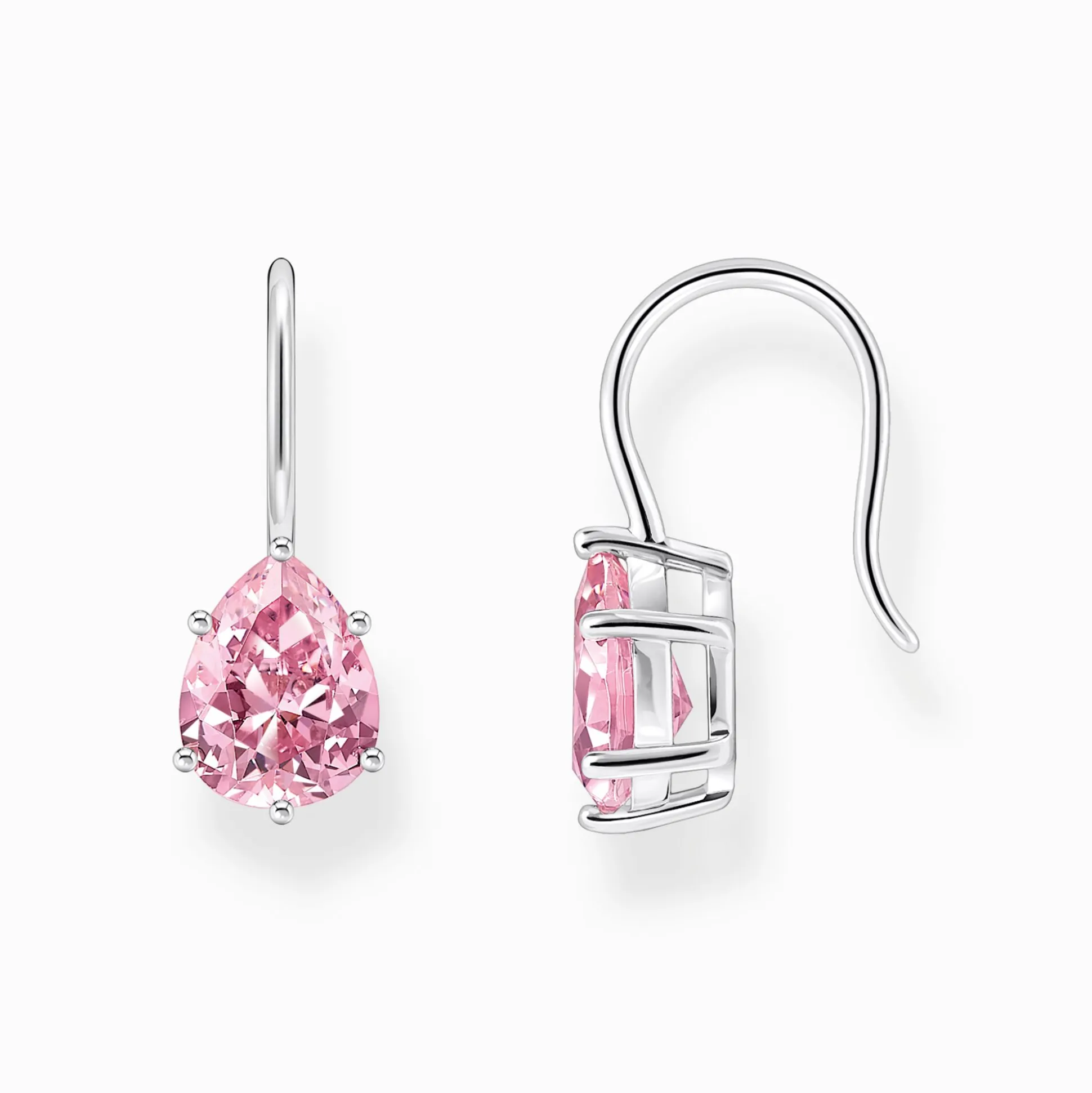 Discount Ohrhänger mit pinkfarbenem Zirkonia-Tropfen Silber Damen Ohrringe|925 Silber