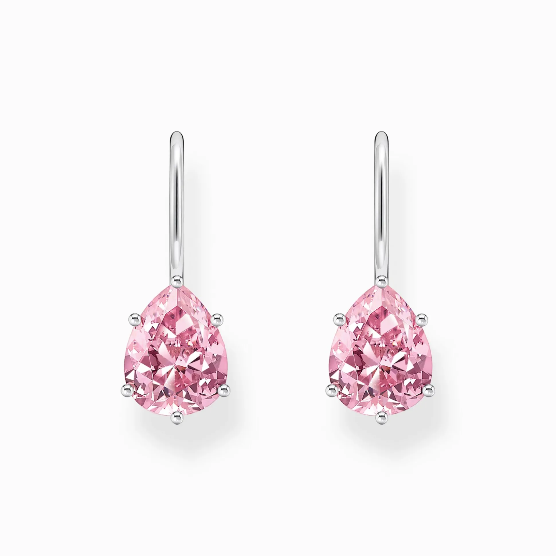 Discount Ohrhänger mit pinkfarbenem Zirkonia-Tropfen Silber Damen Ohrringe|925 Silber