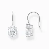 Flash Sale Ohrhänger mit weißem Zirkonia-Tropfen Silber Damen Ohrringe|925 Silber