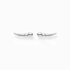 Discount Ohrringe Ear Climber Kugeln silber Damen Ohrstecker