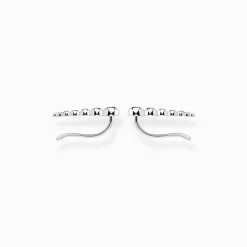 Discount Ohrringe Ear Climber Kugeln silber Damen Ohrstecker