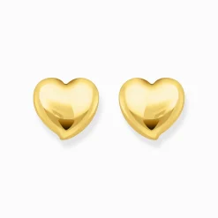 Store Ohrringe in Herzform vergoldet Damen Ohrringe|18K Vergoldung - 925 Silber