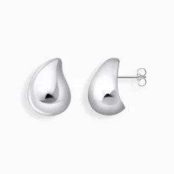 Hot Ohrringe in organischer Tropfenform Silber Damen Ohrringe|925 Silber
