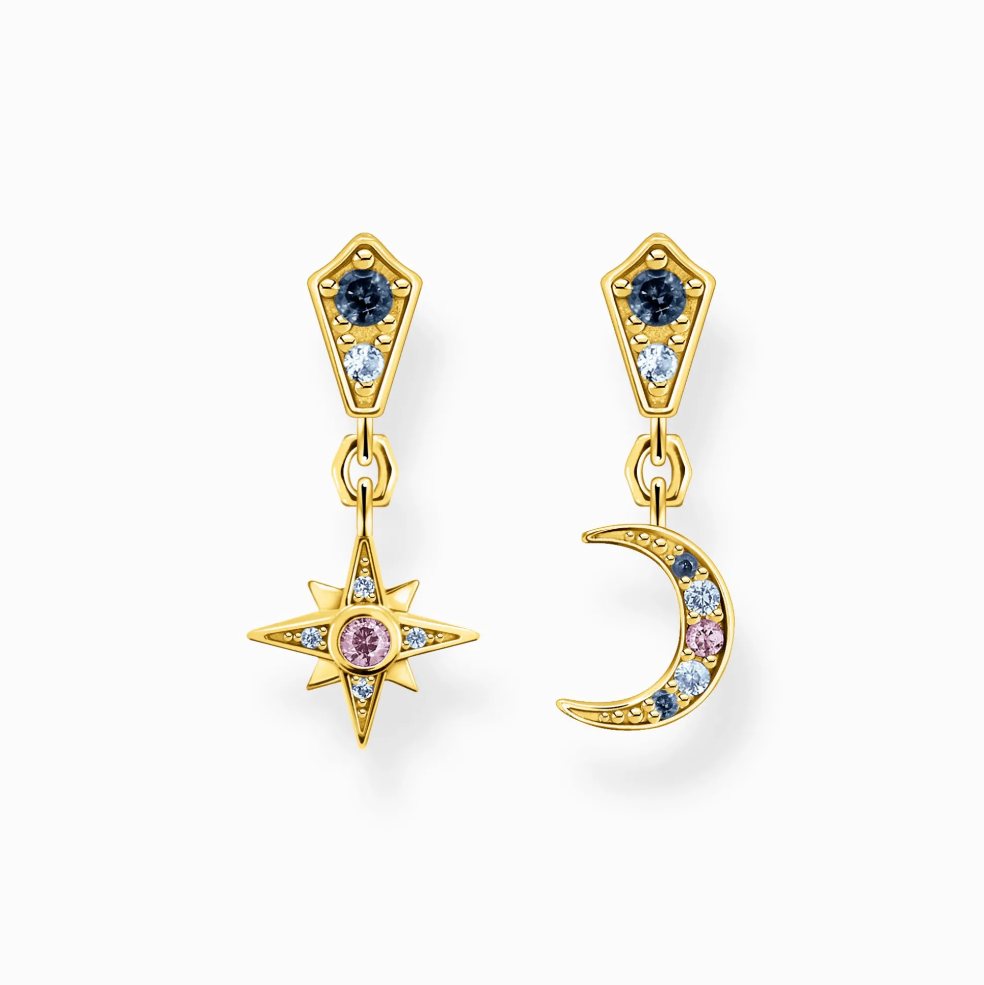 Store Ohrringe Royalty Stern & Mond gold Damen Ohrringe