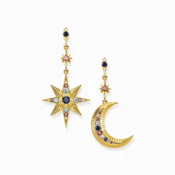 Discount Ohrringe Royalty Stern und Mond Damen Ohrringe