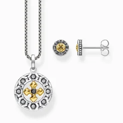 Best Sale Ohrstecker Kreuz schwarze Steine gold Damen Ohrstecker|Ohrstecker & Creolen