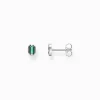 Sale Ohrstecker Krokodilaugen mit grünen Steinen Silber geschwärzt Damen Ohrstecker|Ohrstecker & Creolen