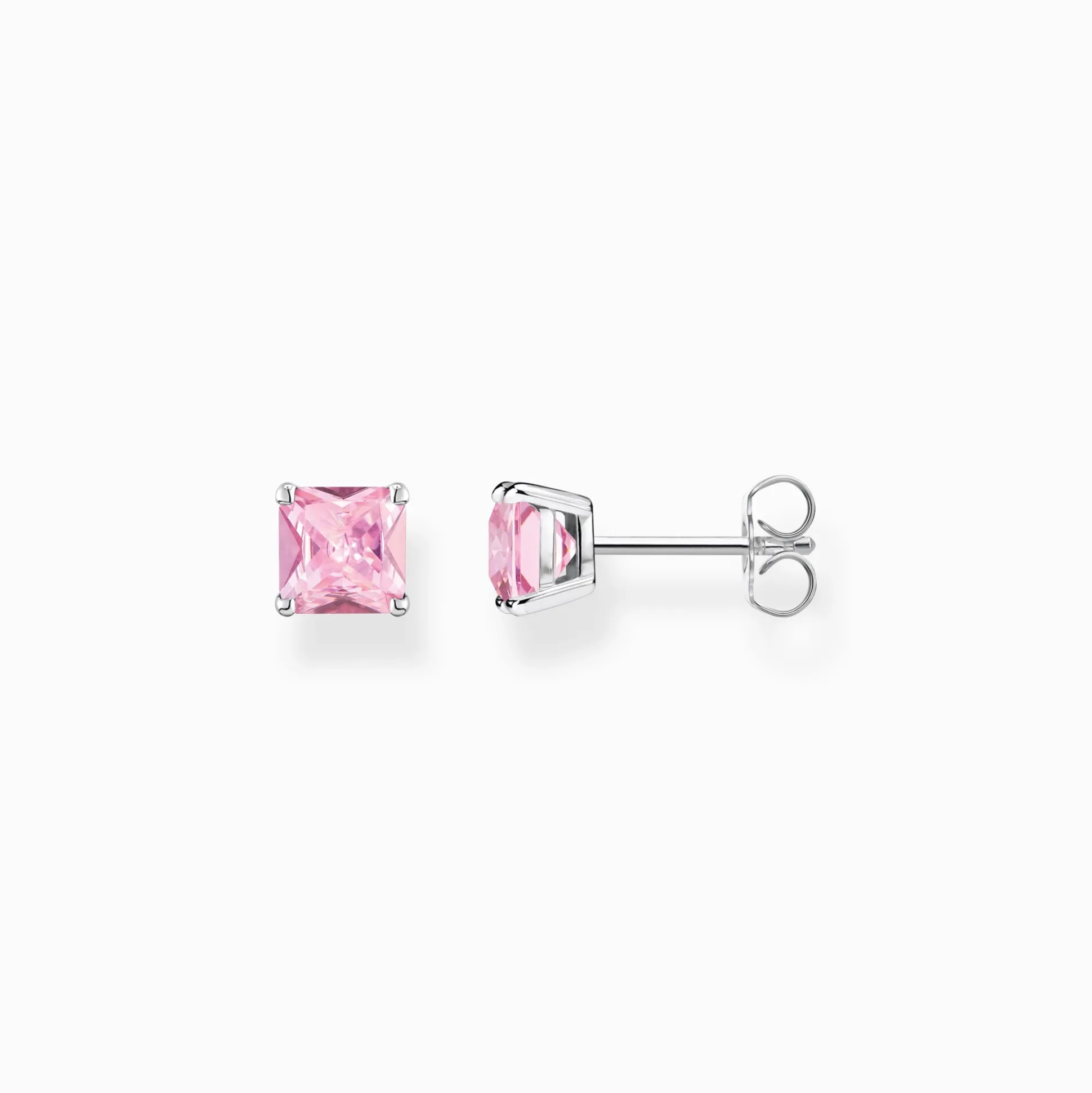 Hot Ohrstecker mit pinkem Stein Silber Damen Ohrstecker