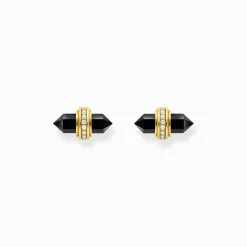 Best Sale Ohrstecker mit schwarzem Onyx Kristall Silber Damen Ohrstecker