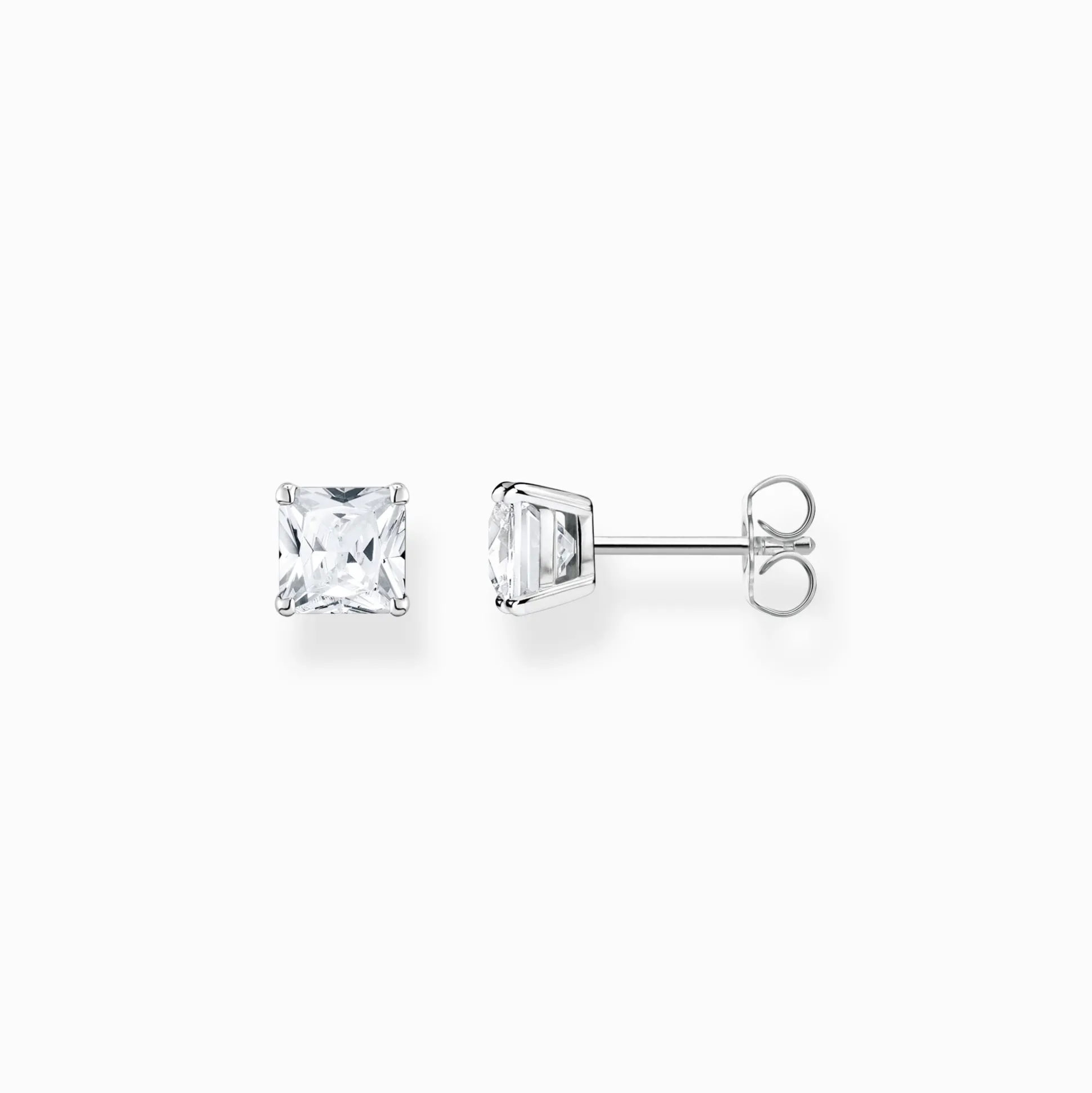 Sale Ohrstecker mit weißem Stein Silber Damen Ohrstecker