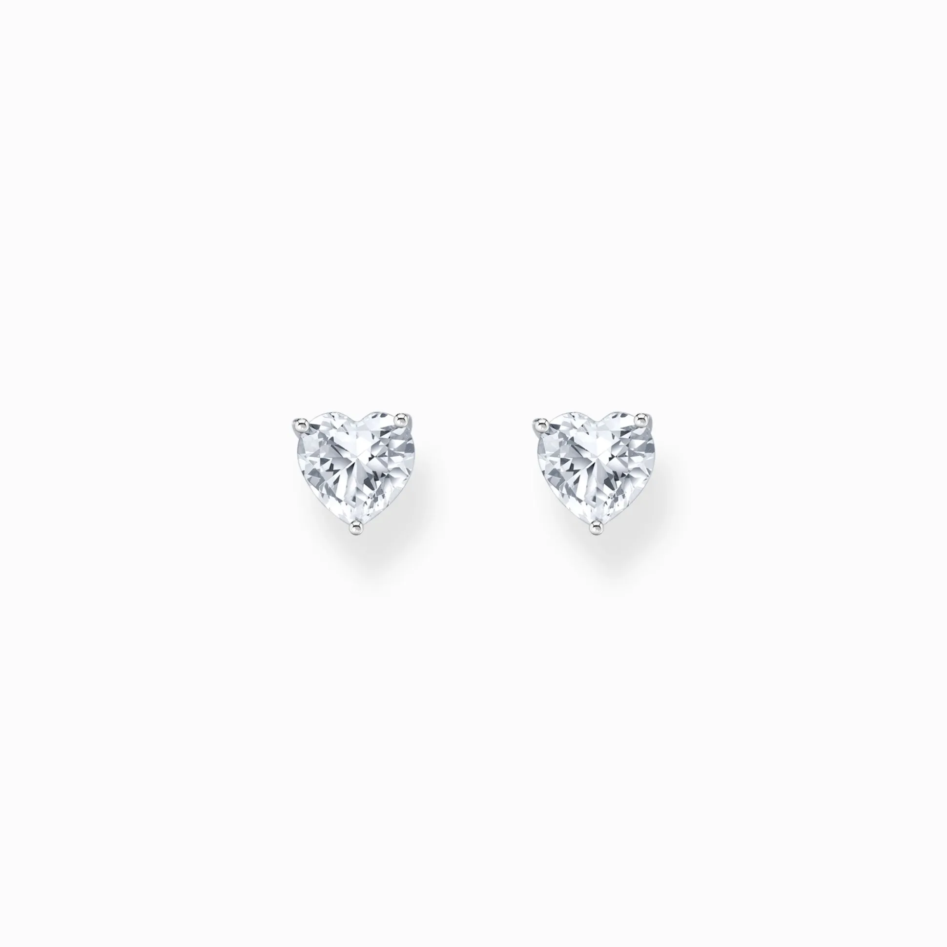 Hot Ohrstecker mit weißem Stein in Herzform Silber Damen Ohrstecker|925 Silber