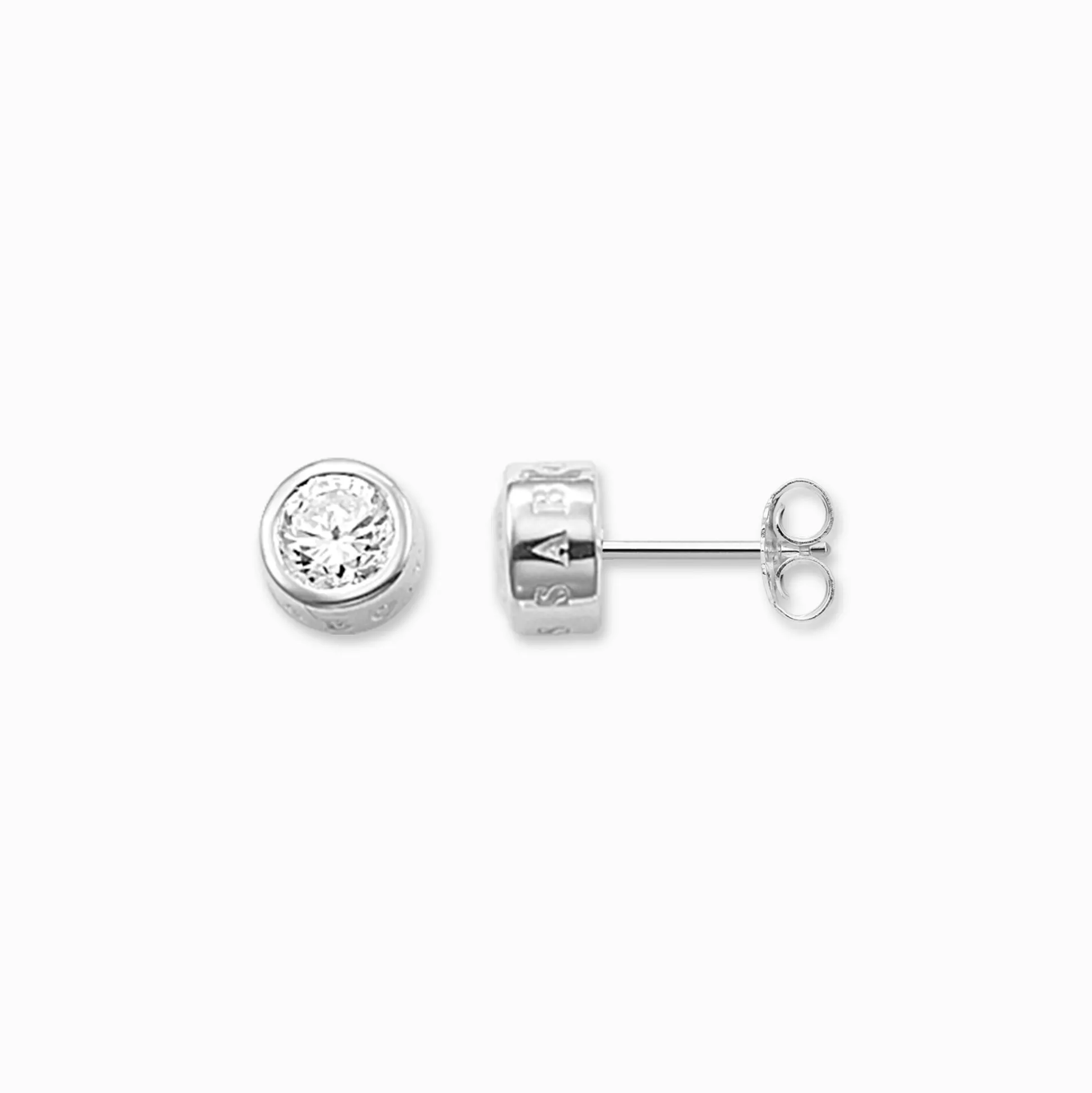 Outlet Ohrstecker weißer Stein groß Damen Ohrstecker