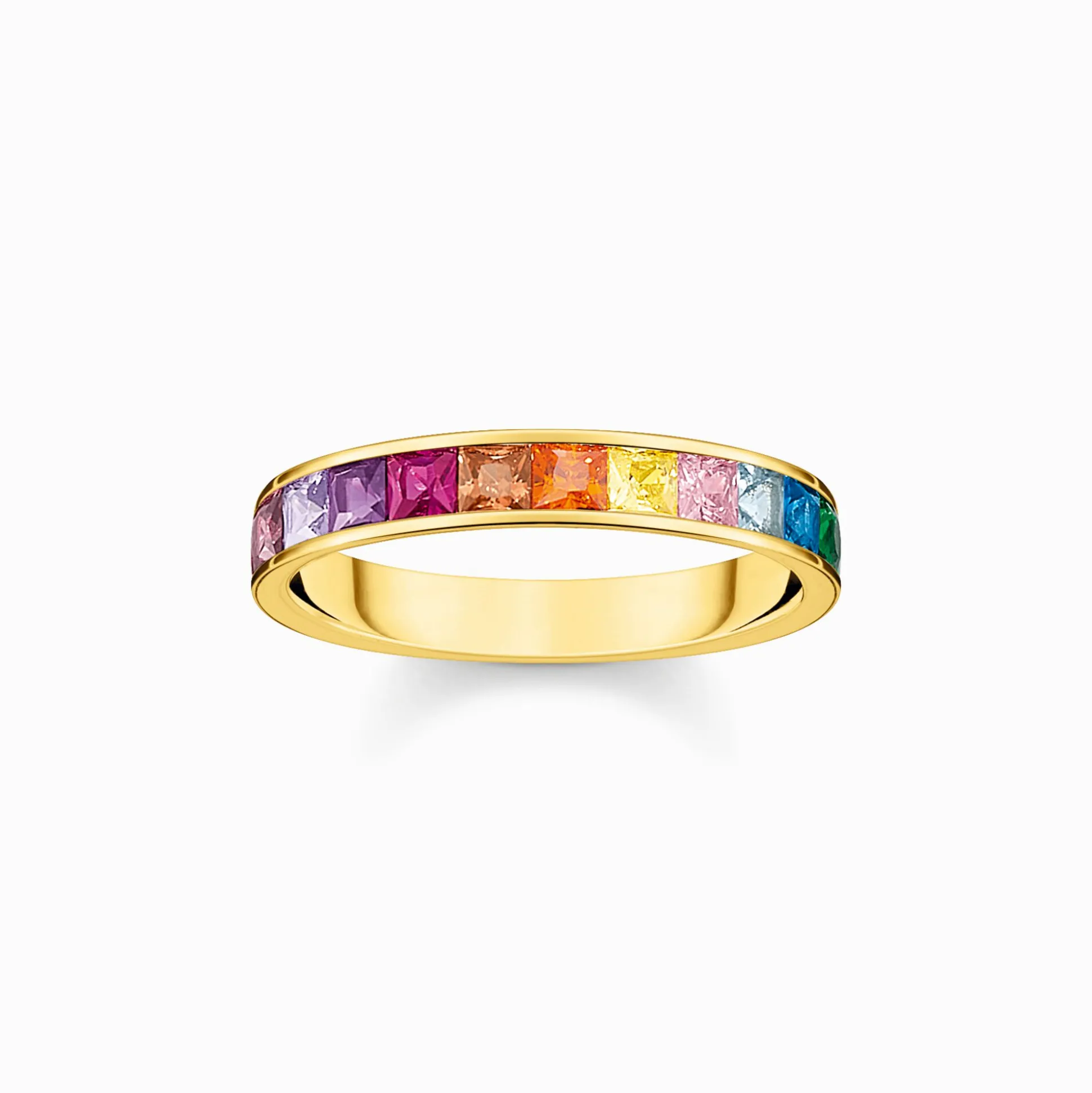 Fashion Ring bunte Steine gold Damen Ringe|18K Vergoldung - 925 Silber