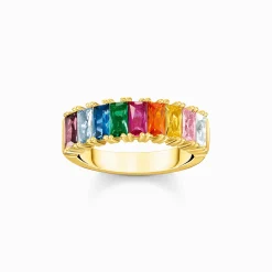 Store Ring bunte Steine gold Damen Ringe