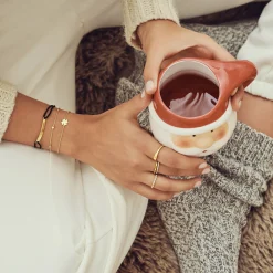 Best Ring doppelreihig weiße Steine gold Damen Ringe|18K Vergoldung - 925 Silber