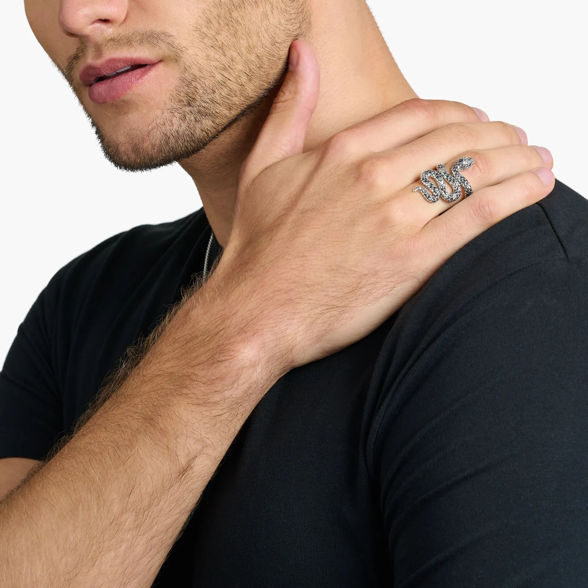 Cheap Ring geschwärzt Schlange Damen Ringe|Ringe