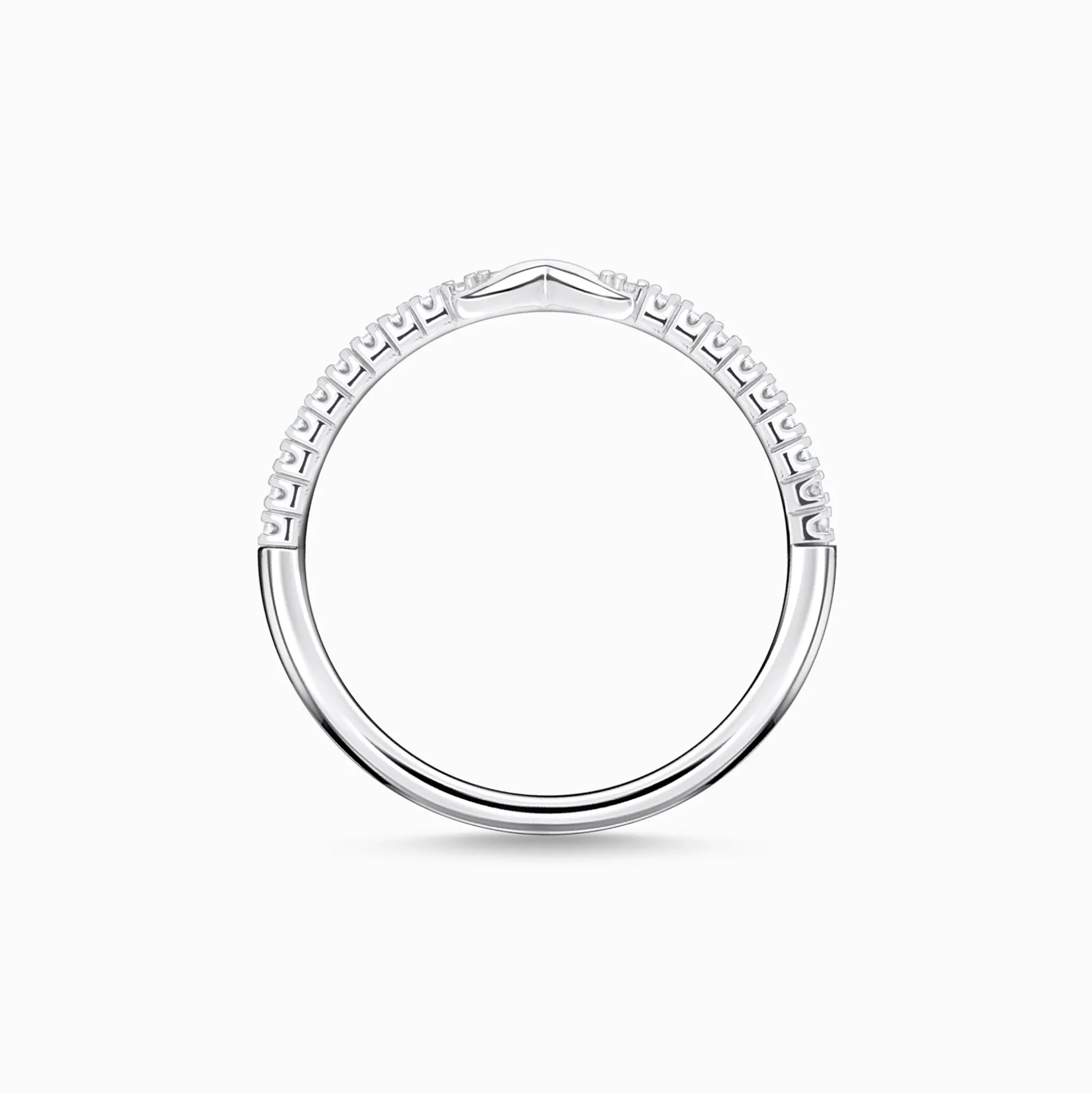 New Ring Infinity mit weißen Steinen silber Damen Ringe|925 Silber