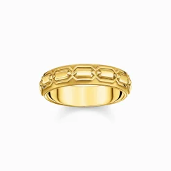 Cheap Ring Krokodilpanzer vergoldet Damen Ringe|18K Vergoldung - 925 Silber