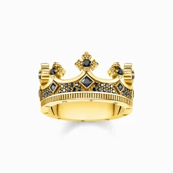 Clearance Ring Krone gold Damen Ringe|18K Vergoldung - 925 Silber