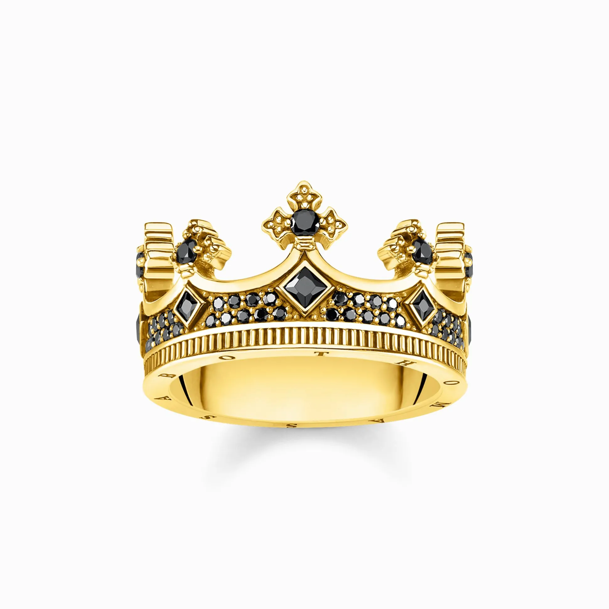 Clearance Ring Krone gold Damen Ringe|18K Vergoldung - 925 Silber
