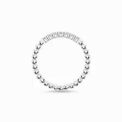 Shop Ring Kugeln mit weißen Steinen silber Damen Ringe
