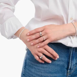 Online Ring mit geschwungener Form Silber Damen Ringe|925 Silber