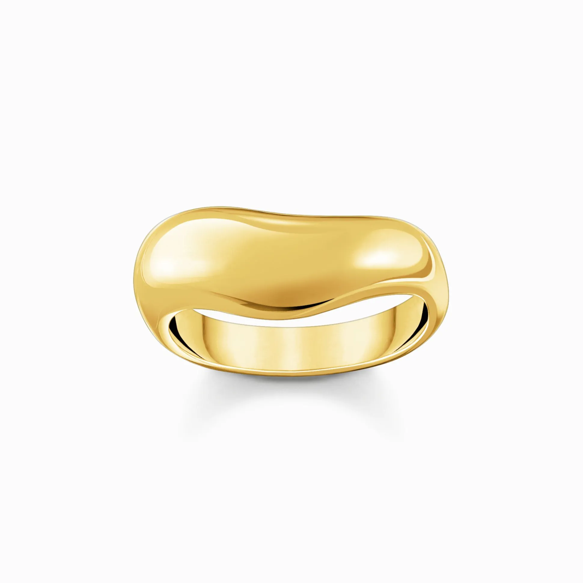 Sale Ring mit geschwungener Form vergoldet Damen Ringe|18K Vergoldung - 925 Silber