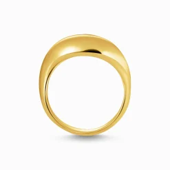 Sale Ring mit geschwungener Form vergoldet Damen Ringe|18K Vergoldung - 925 Silber