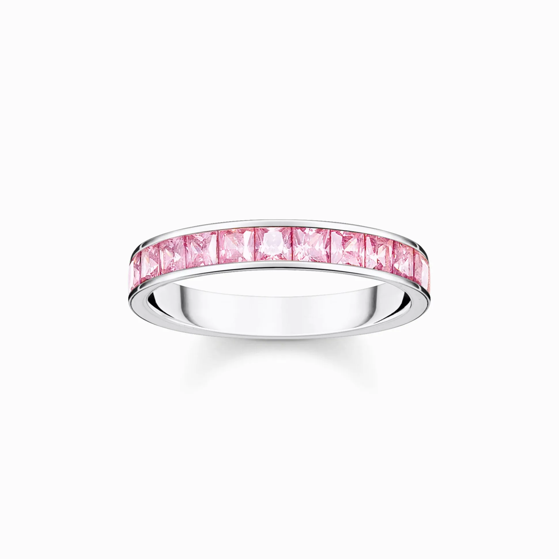 Online Ring mit pinken Steinen Pavé Silber Damen Ringe|925 Silber