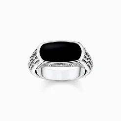 New Ring mit schwarzem Onyx Silber Damen Ringe|Ringe
