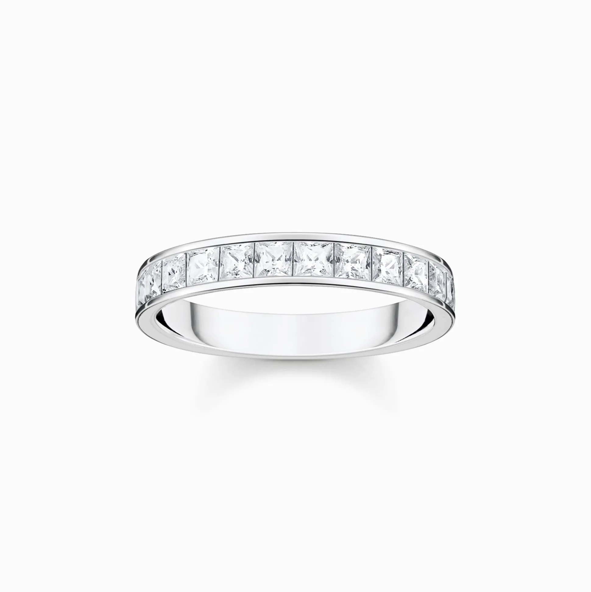 Clearance Ring mit weißen Steinen Pavé Silber Damen Ringe|925 Silber
