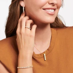 Cheap Ring mit weißen Steinen Pavé vergoldet Damen Ringe|18K Vergoldung - 925 Silber